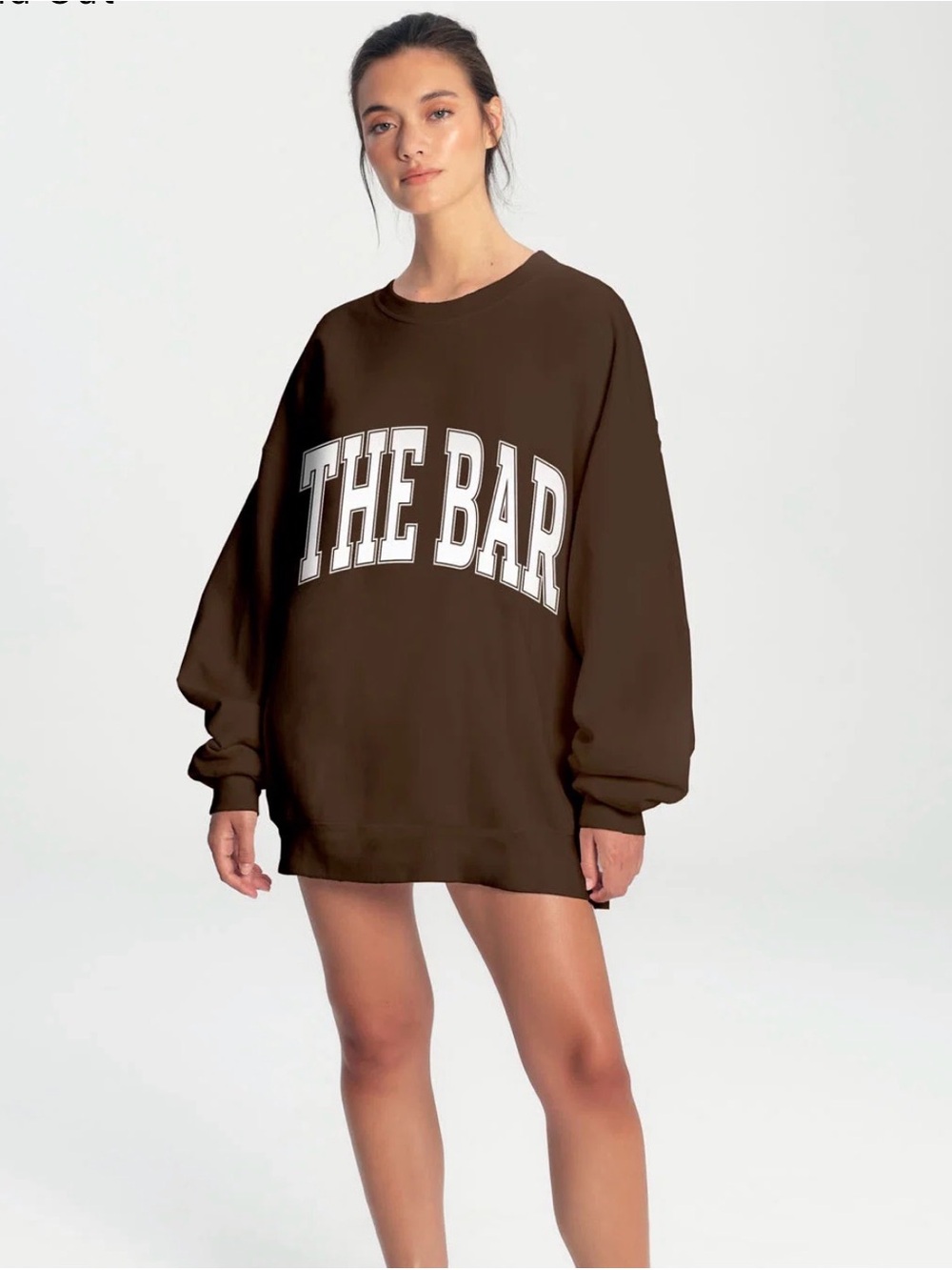 The bar sweatshirt chocolate/white sz XL